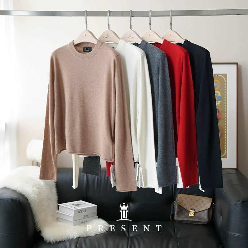 老宝娘家丨J*C臻选黑标小山羊绒软糯基础row长袖打底针织衫25早秋