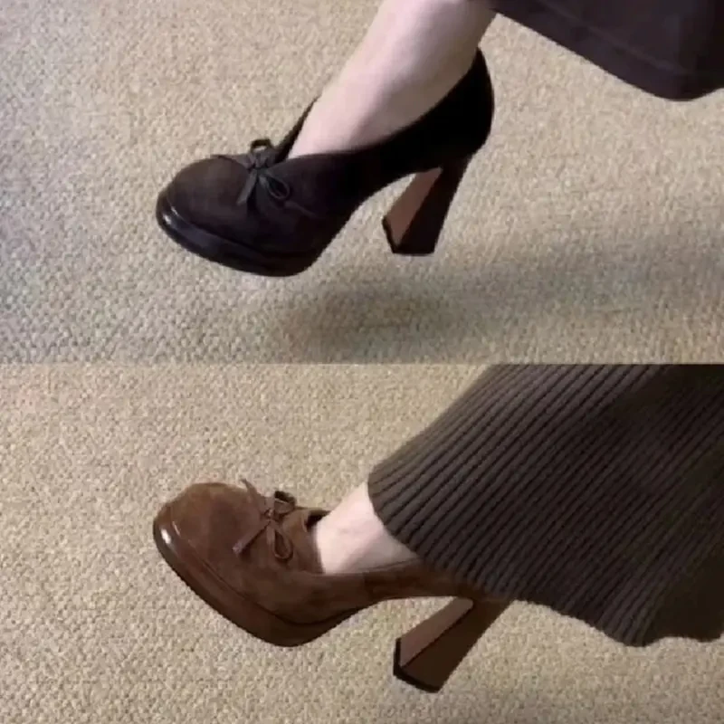 高跟气质高级感女鞋2025新款不累脚春秋单鞋女设计感小众气质名媛