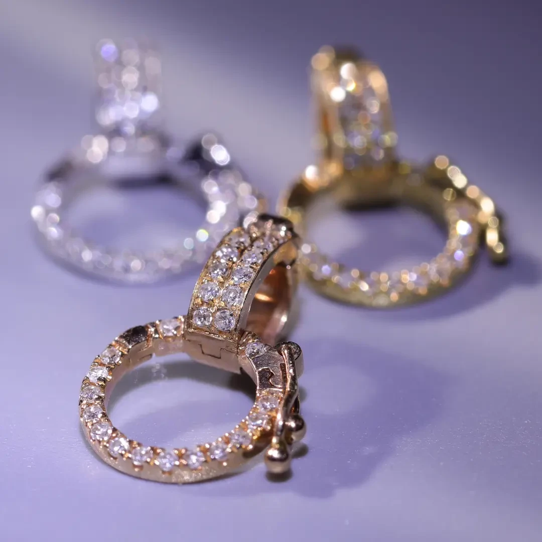 镀18K色金色扣头万能绳扣DIY高货绳穿搭多功能扣小众首饰百搭时尚