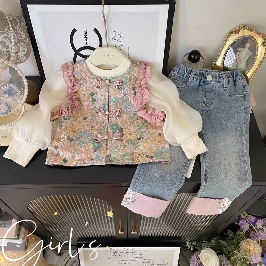 8.31秋款【A01-A50】-儿童套装女童女宝宝外套国风汉服90-170