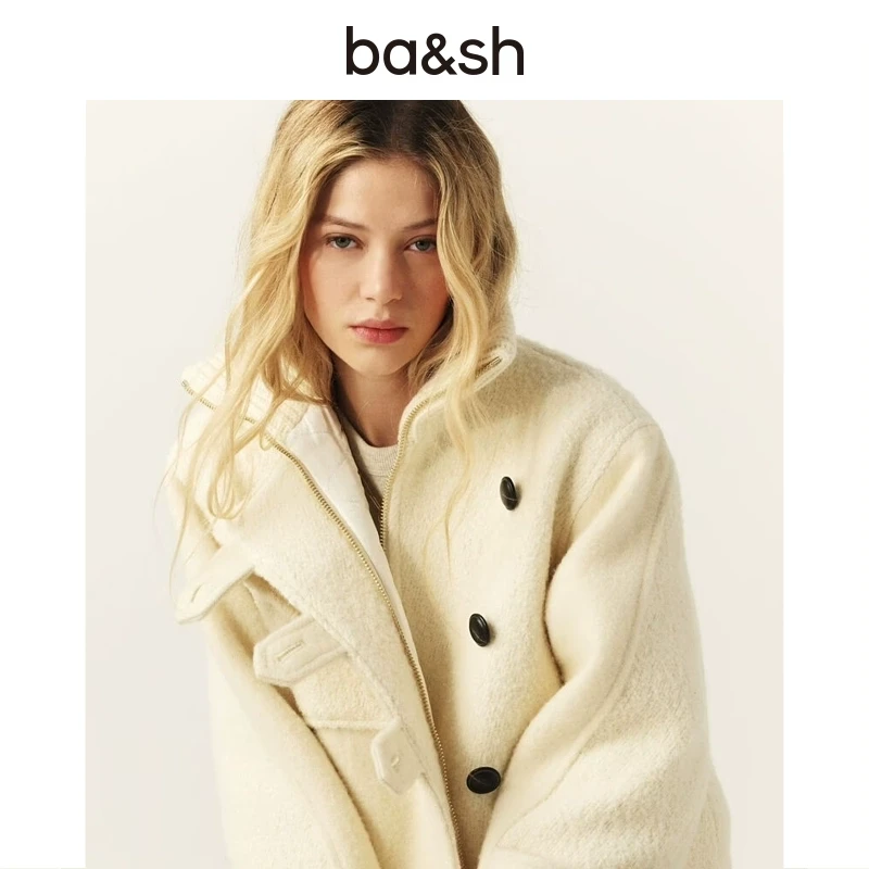 【流光风】【商场同款新品】ba&sh 2025新款立领系扣短外套女1E25DORA