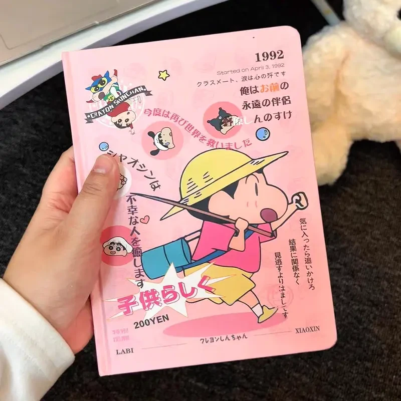 【重生】蜡笔小新可爱全包卡通笔记本高颜值少女记事本个性饰品创意