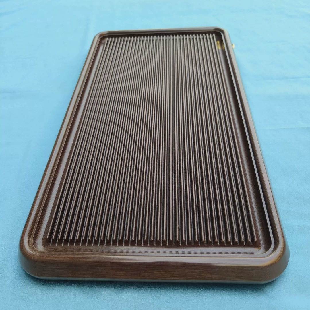 新款黑色纯电木茶盘紫色锦州款纯长方形一体茶具茶海家用茶托盘