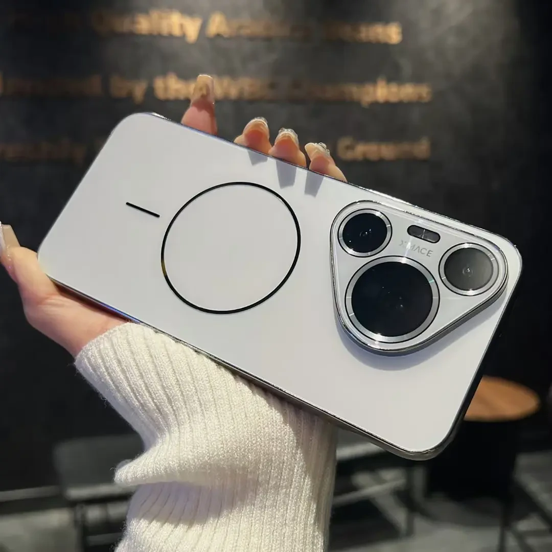 CD纹镭射镜头膜适用华为Pura70pro手机壳细圈磁吸mate60pro磨砂套