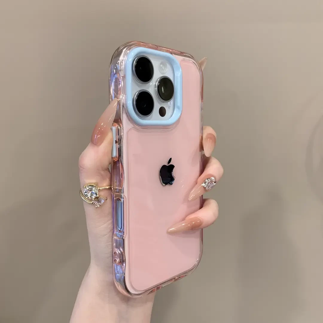 ins风多巴胺果冻胖妹适用iPhone16promax手机壳高级感15简约14/13