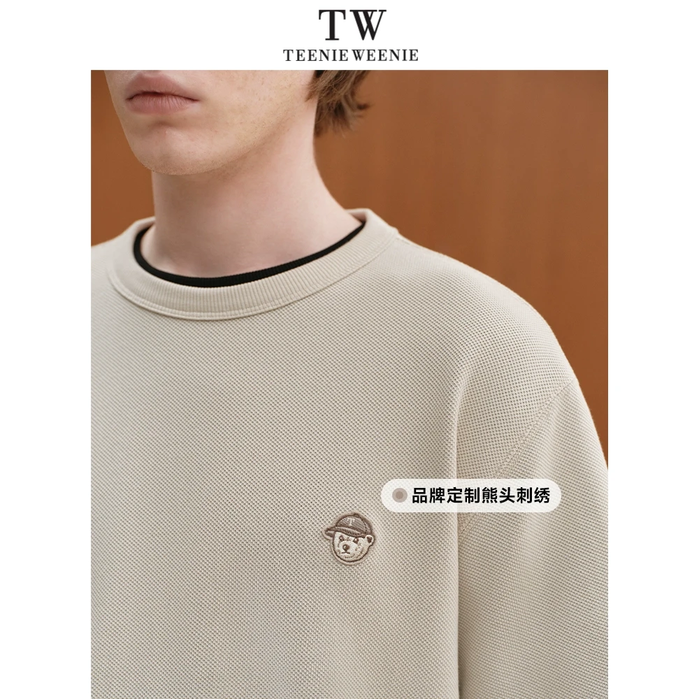 Teenie Weenie小熊男装2025春夏新款休闲运动圆领短袖TNRA256402N