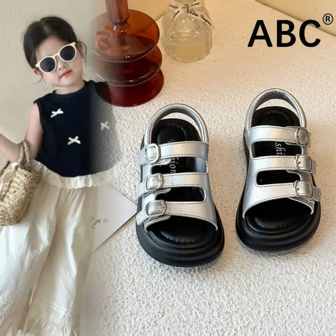 ABC儿童凉鞋2025新款夏季女童韩版沙滩鞋中大童勃肯凉拖软底童鞋