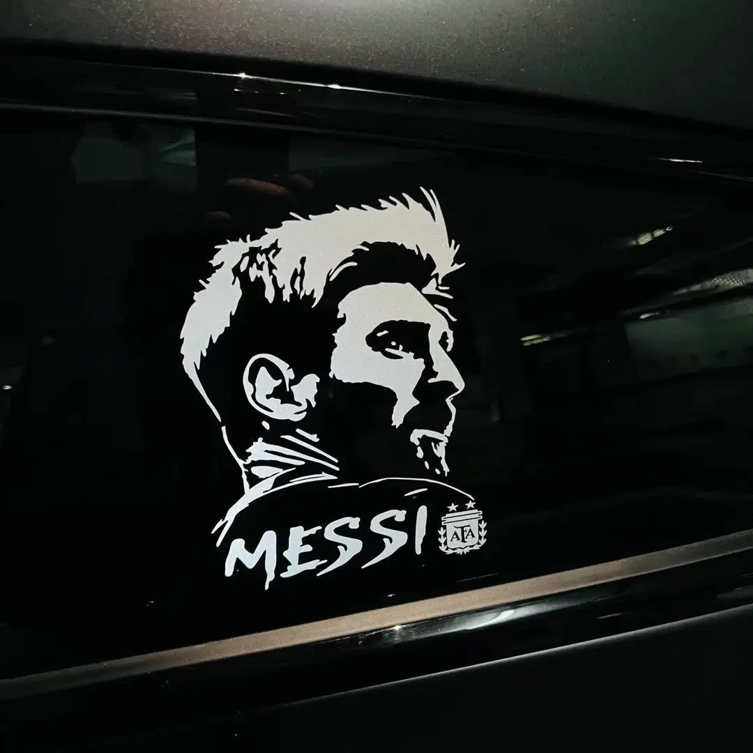 汽车车贴足球明星梅西个性创意车贴车身车门后档玻璃反光车贴贴纸