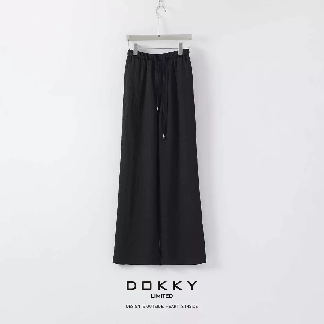 【高智醋酸裤】DOKKY高定哑光柔雾醋酸.艺术褶皱|实穿百搭直筒裤