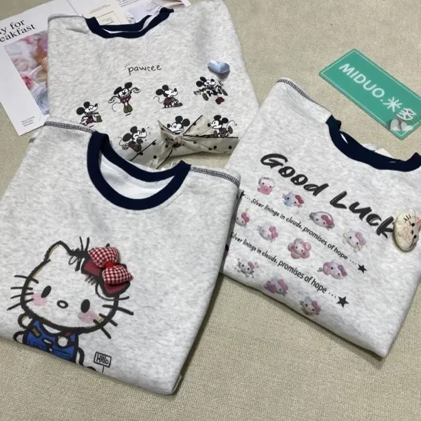 【MIDUO米多】（卫衣）圆领休闲风套头套头款宽松型卫衣上衣