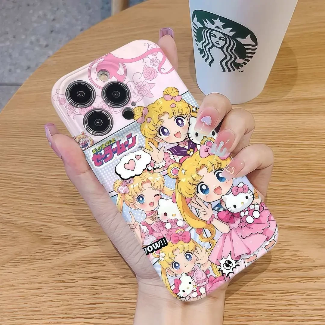 适用适用可爱KT美少女苹果16promax 菲林手机壳/华为/小米/oppo/v