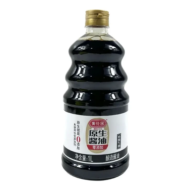 重庆黄花园原生酱油1L大瓶装特级生抽酿造酱油0添加家用特级酱油