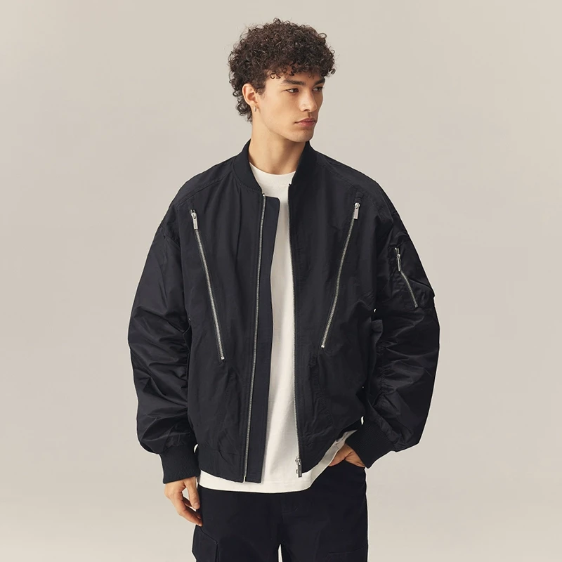 CHINISM赤尘 飞行员夹克男简约美式复古男士休闲早秋外套1015