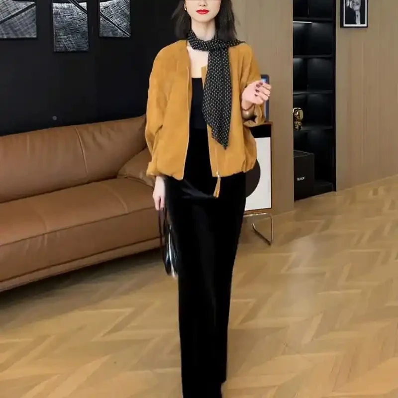 早秋穿搭套装春季新款休闲百搭拉链外套感通勤绝美显瘦半身裙