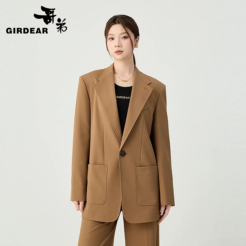 GIRDEAR/哥弟经典百搭舒适Oversize高级感廓形西装外套140045
