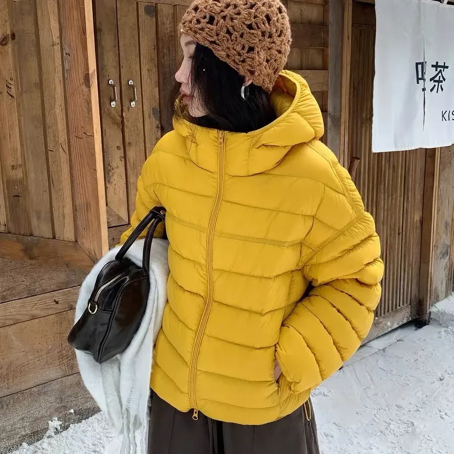 冬季新款连帽短款排骨韩版显瘦保暖羽绒棉服外套