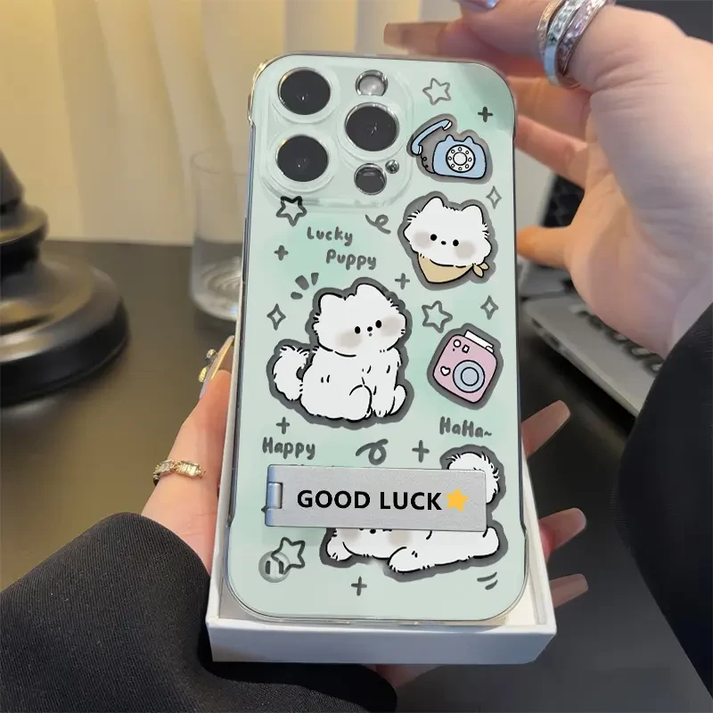 适用无边框超薄苹果16手机壳华为vivo小米oppo硬壳潮流卡通男女