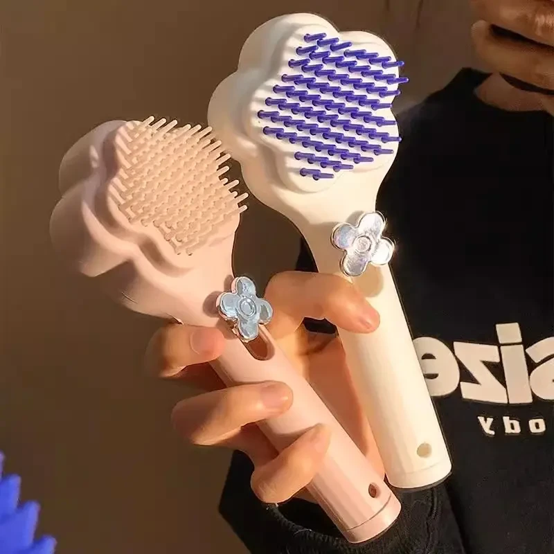 可伸缩一键清理不打结顺发梳子女士家用专用蓬松颅顶按摩梳防静电