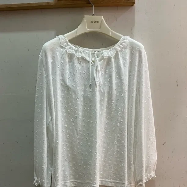 诺曼蒂克秋季复古花边圆领刺绣提花家居服套装清版