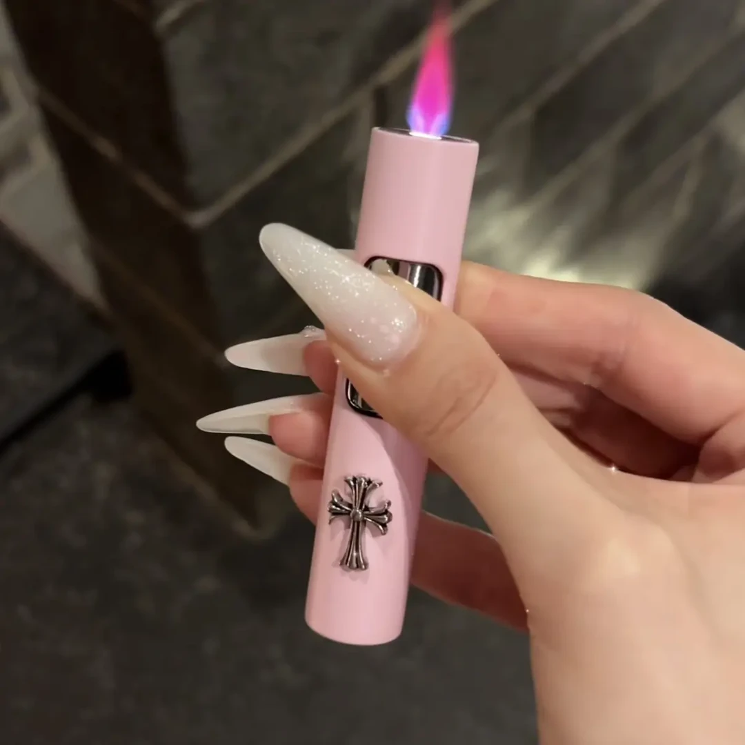 高颜值小巧便携防风打火机精致十字架设计送男女友礼物