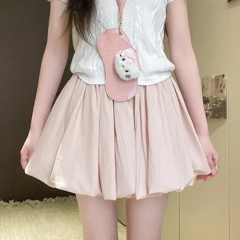 千朔【正品保障】蓬蓬花苞短裙女夏季a字甜美爆款2025短裤女款夏天