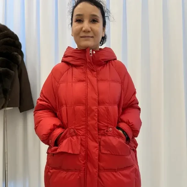 宽松百搭含鸭绒女士连帽外套