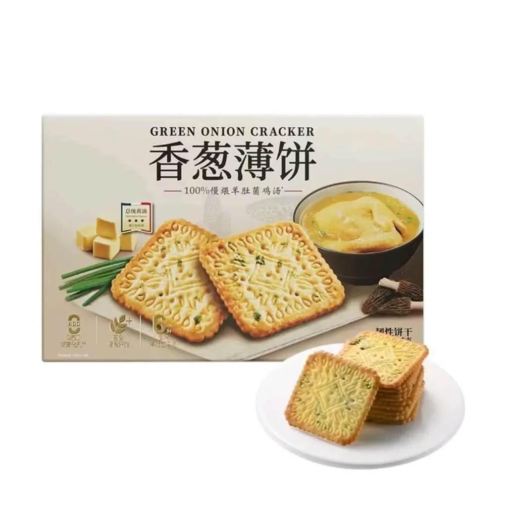 【会员商店】新品 伟龙 香葱薄饼（整箱）办公室零食（京东/顺丰）