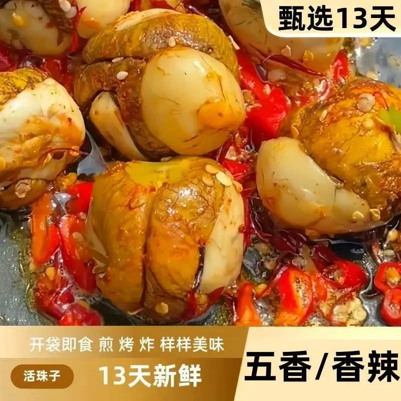 正宗活珠子13天新鲜五香香辣味鸡胚蛋喜蛋旺蛋钢化蛋麻辣毛蛋大个