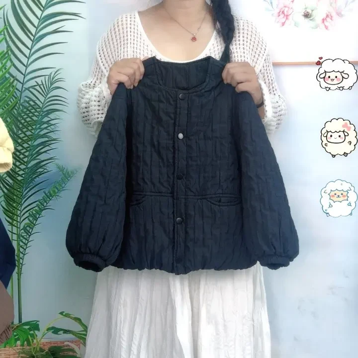 2025年新款短款秋季女童圆领常规不起球短外套外套上衣加厚复古