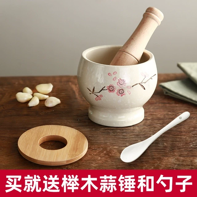 陶瓷捣蒜器捣药器捣蒜罐捣药罐捣碎罐捣碎器压蒜器研磨器蒜泥神器