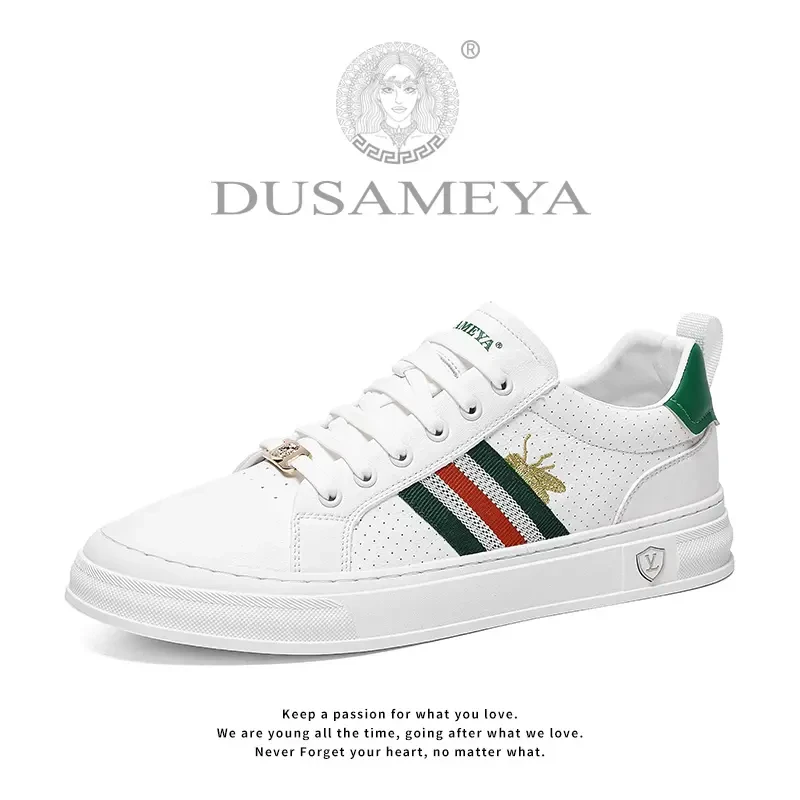DUSAMEYA/杜莎米娅夏季新款港风时尚休闲百搭透气打孔轻奢小板鞋