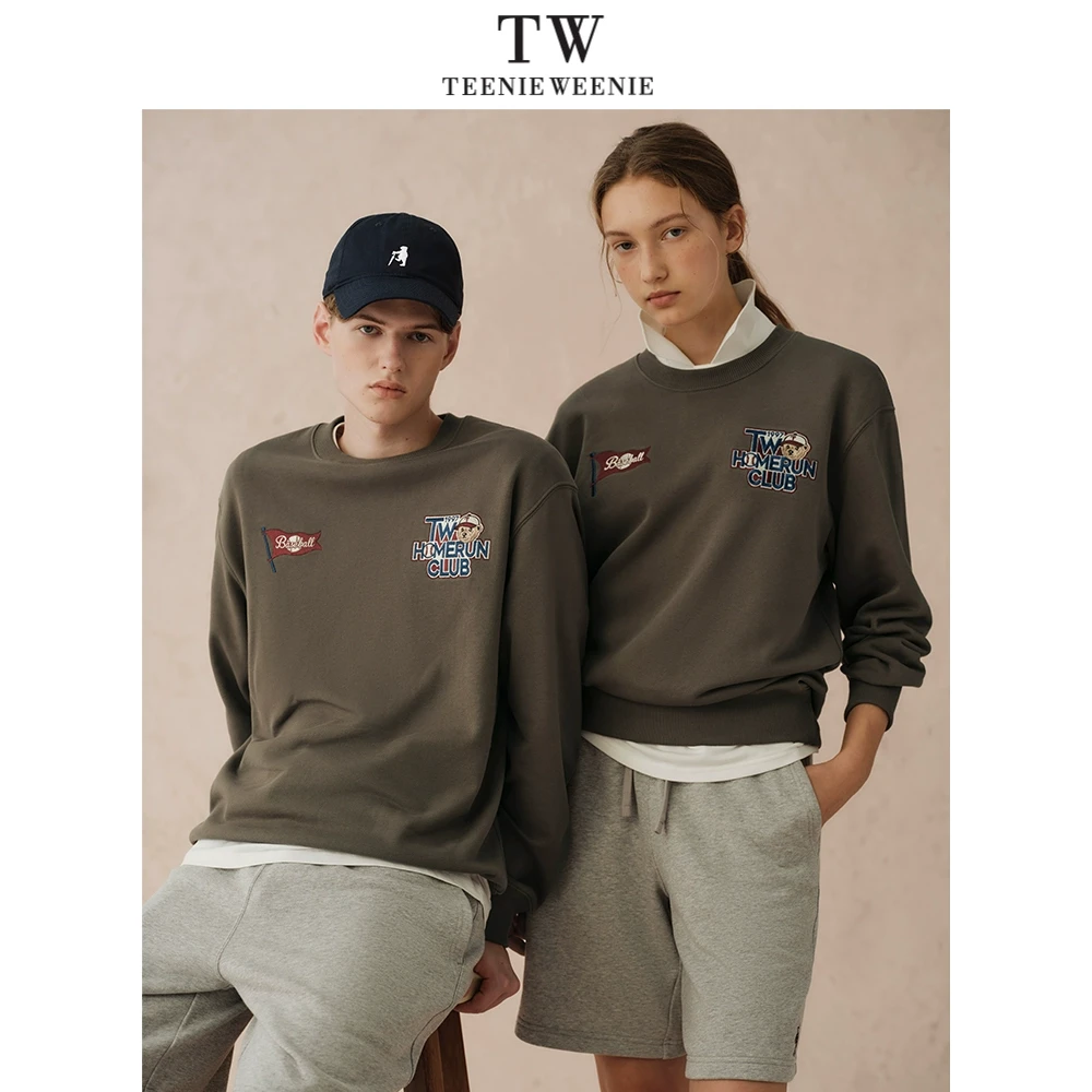 Teenie Weenie小熊男装2025春季新款学院圆领休闲T恤TNMA256308I
