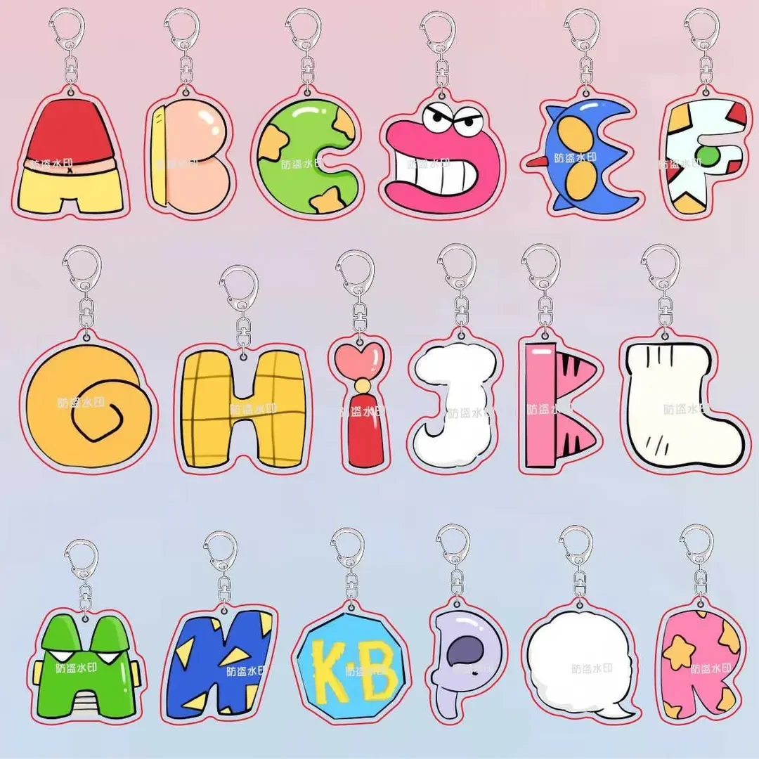 【奈奈】蜡笔小新26字母可爱亚克力背包挂件动漫装饰驾车个人用品