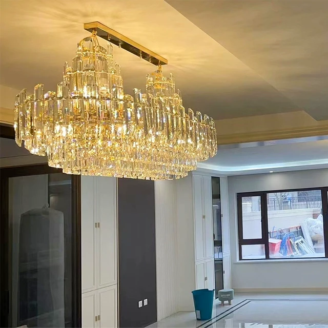 轻奢水晶客厅吊灯现代简约大厅主灯别墅豪华餐厅吊灯卧室个性灯具