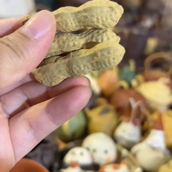 双十一活动宜兴紫砂茶宠仿真花生雕塑茶具批发长生果摆件茶台配件