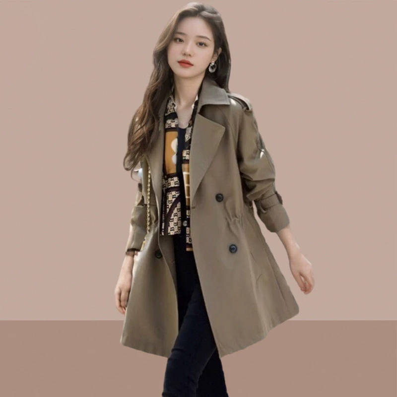 风衣外套女小个子2025春秋新款韩式英伦风卡其色上衣高级感减龄款