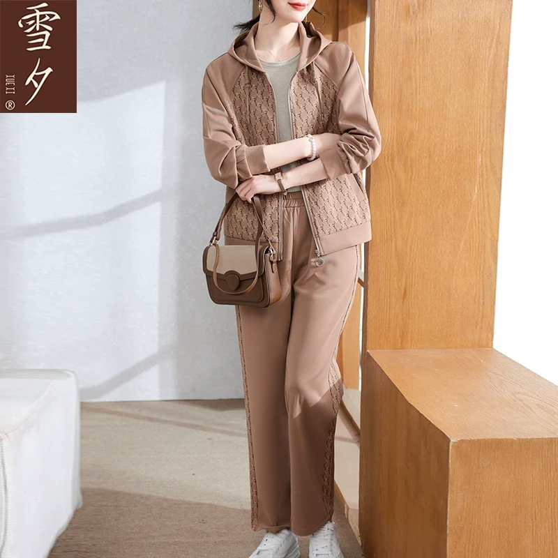 中年妈妈春装运动服套装2025新款中老年女装春秋大码休闲上衣外套