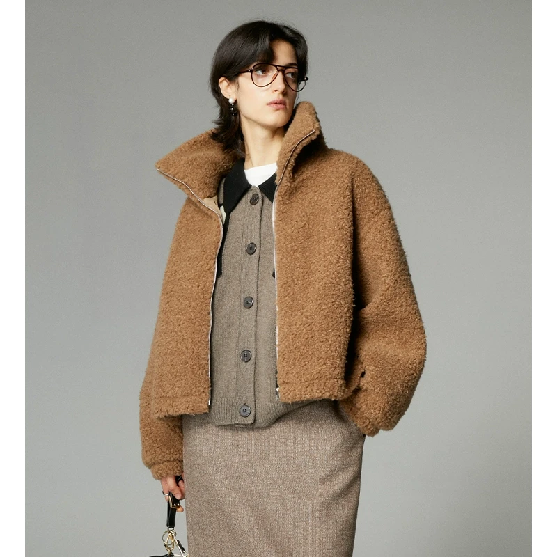 INFFTRU【泰迪熊外套】加绒加厚保暖立领摇粒绒外套