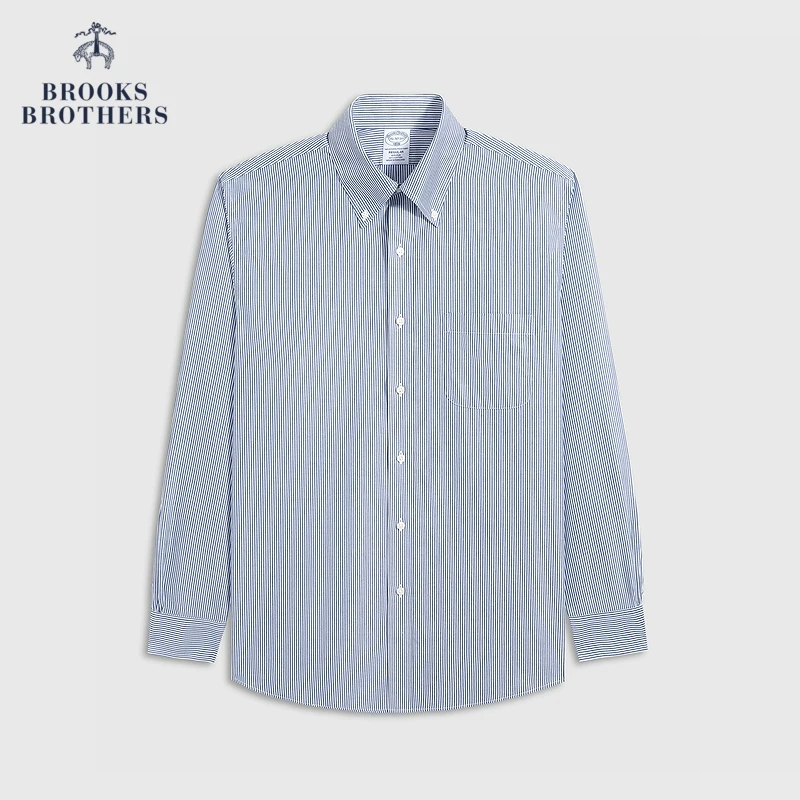 Brooks Brothers/布克兄弟男士25春夏新易打理纯棉条纹正装衬衫