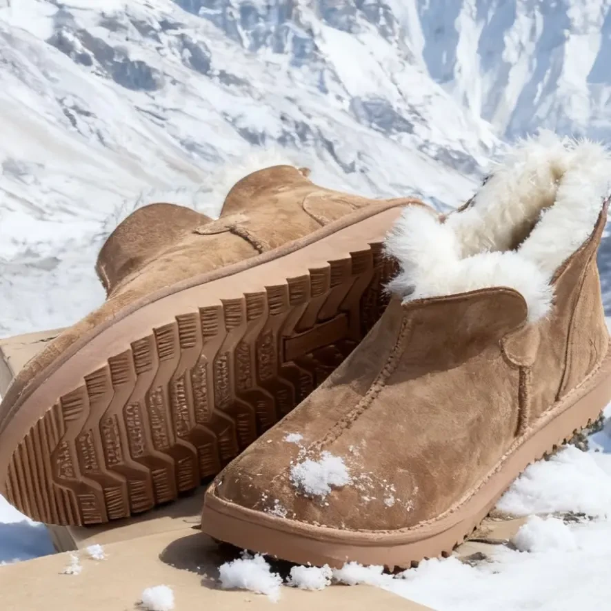 男女同款皮毛一体雪地靴