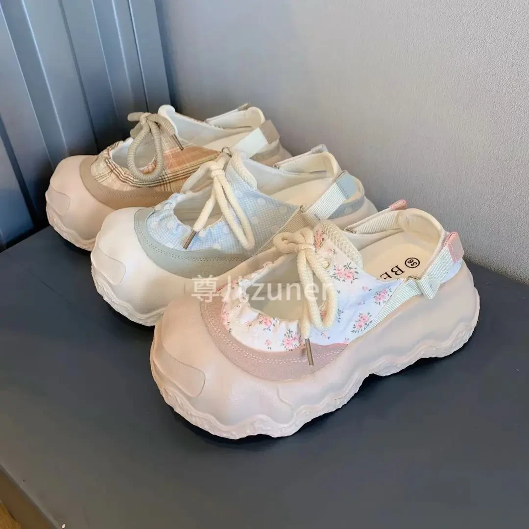 2025年春夏新款泡芙底厚底增高魔术贴夏季凉鞋小众薄