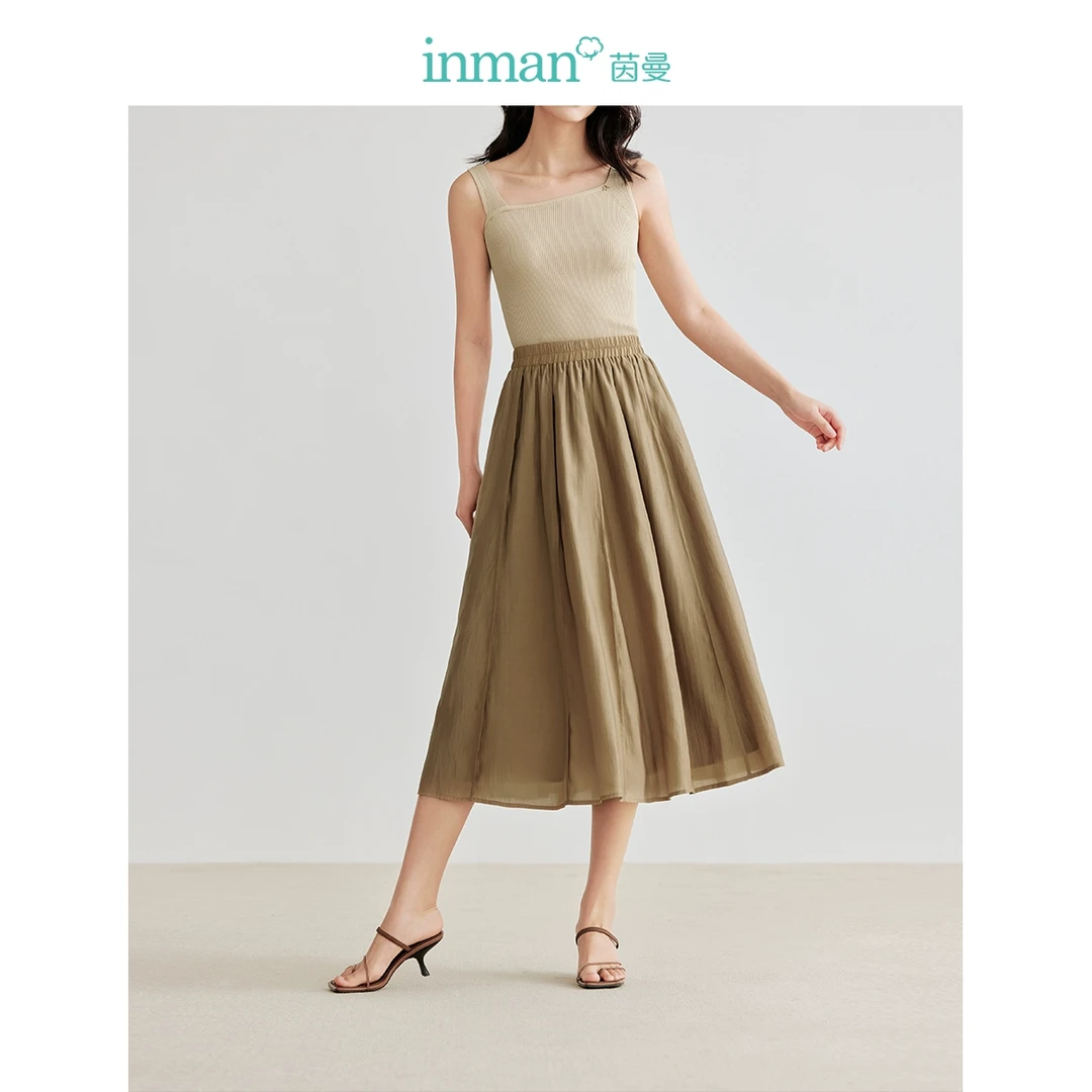 【商场同款】茵曼2024夏季新款女半身裙裙子女装休闲百搭时尚通勤