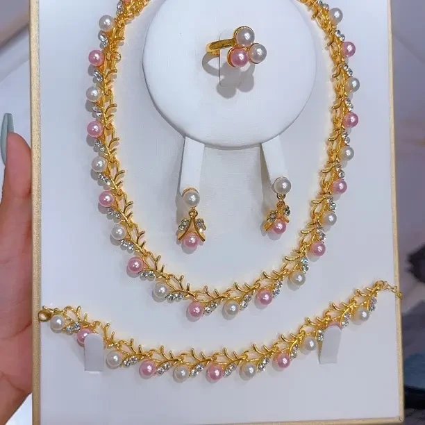 钛钢项链 新款时尚百搭气质四件套套装023