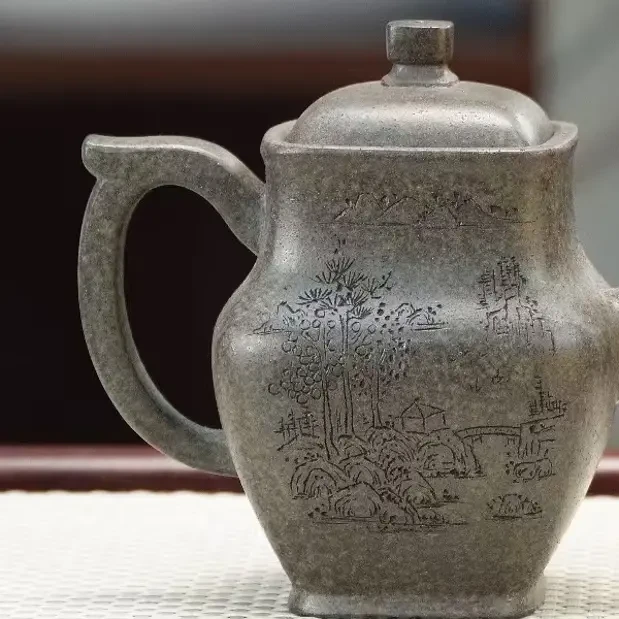 宜兴紫砂壶茶具全手工宫灯壶四方壶