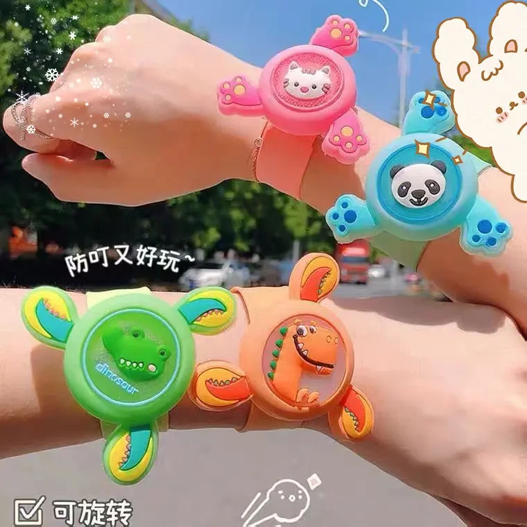 旋转陀螺驱蚊手环啪啪圈拍发光儿童宝宝手表大人幼儿园毕业礼物XF
