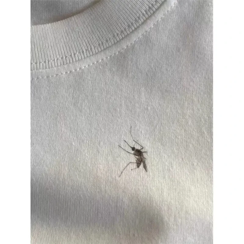 【一只蚊子】美式数码直喷白色纯棉短袖高级感新颖奇特夏季透气T恤