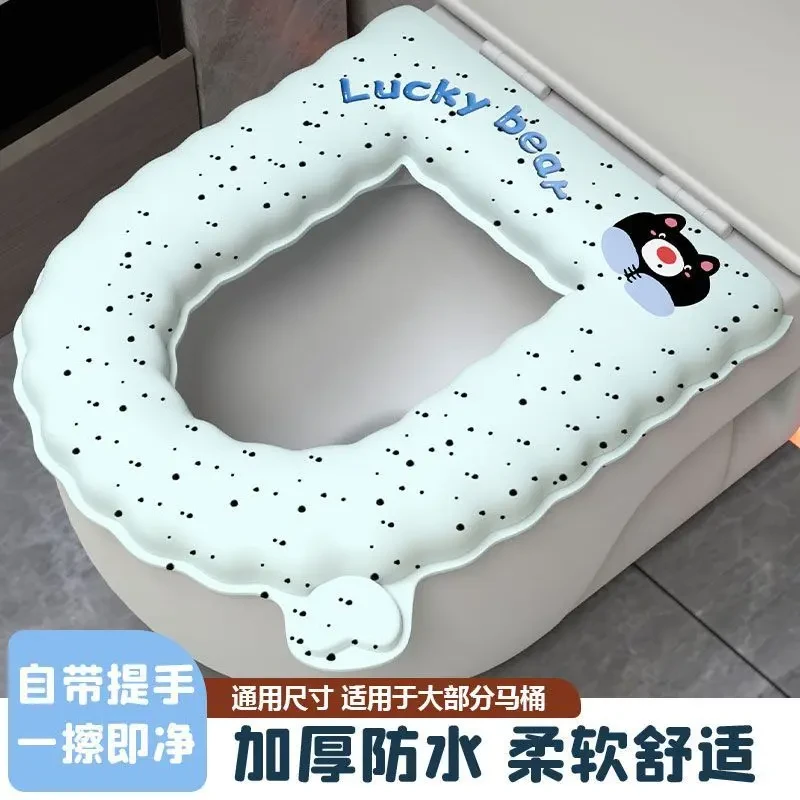 可爱动物马桶坐垫春夏加厚EVA水洗四季通用家用卫生间免洗粘贴jp