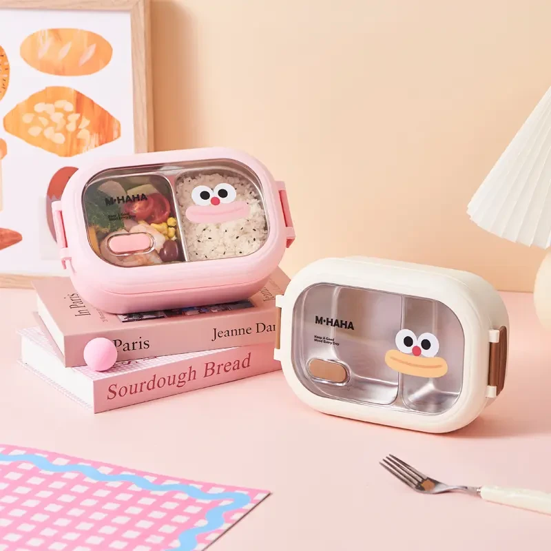 不锈钢饭盒保温分格盒上班族学生初中生儿童便当盒食堂打饭