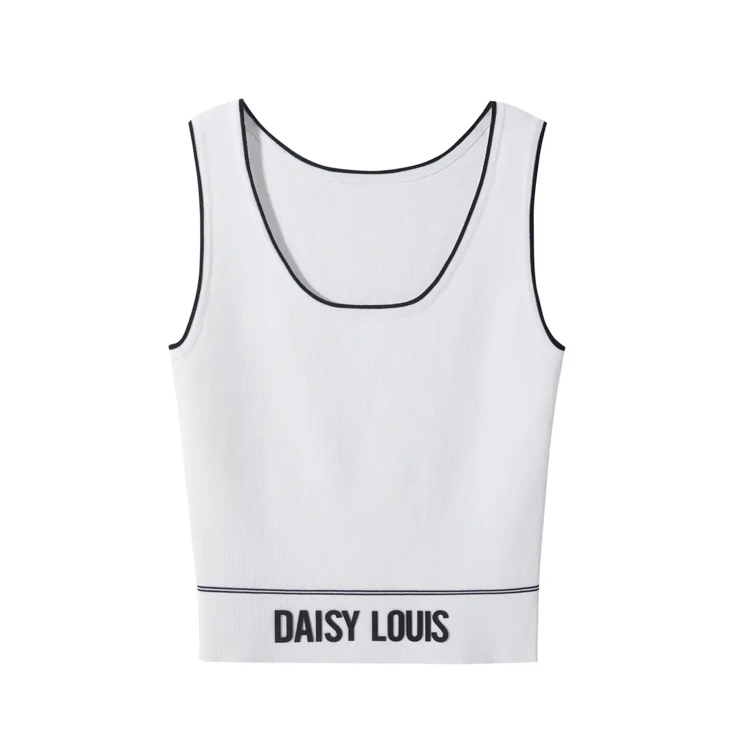 【Li】DAISYLOUIS】冰丝针织吊带背心女内搭2025夏季新款短款U领上衣