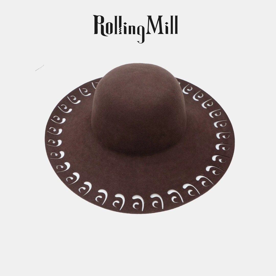 RollingMill复古镂空纯羊毛礼帽